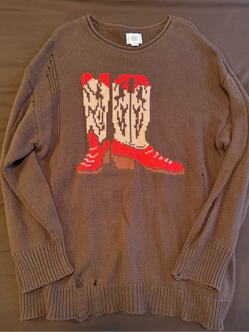 Cowboy boots sweater